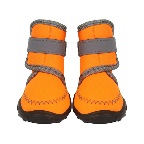 Orange M Hundskor och Booties, Hundskor, Snö Hundskor, Skyddande Hundskor med Justerbara Reflexband