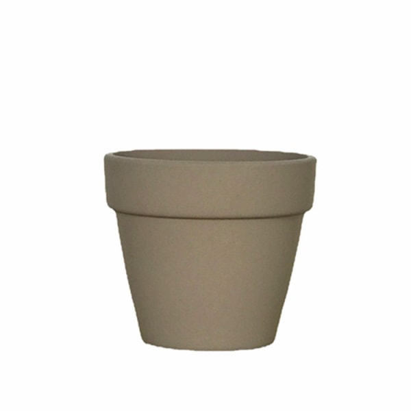 Rund Planter - Lett innendørs utendørs plastplanter med dreneringsplugg, rustikk stein