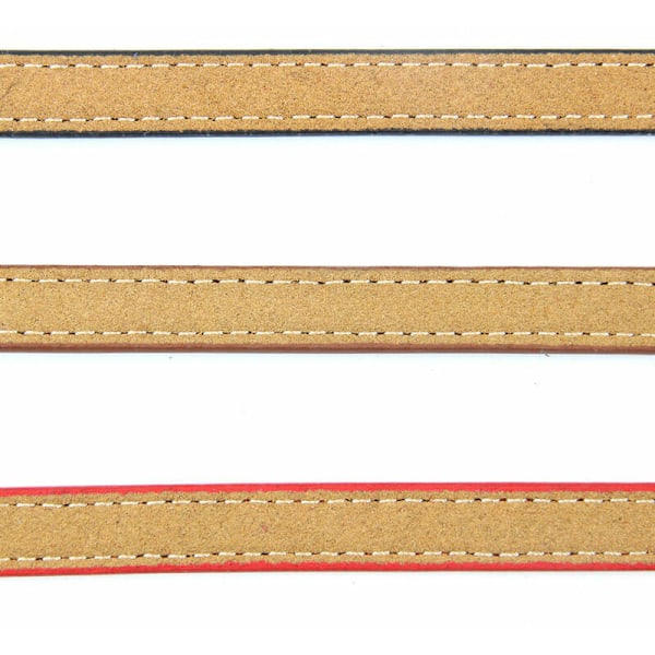 Läderhalsband för katter och valpar, justerbart 20cm-27cm CM-Marron