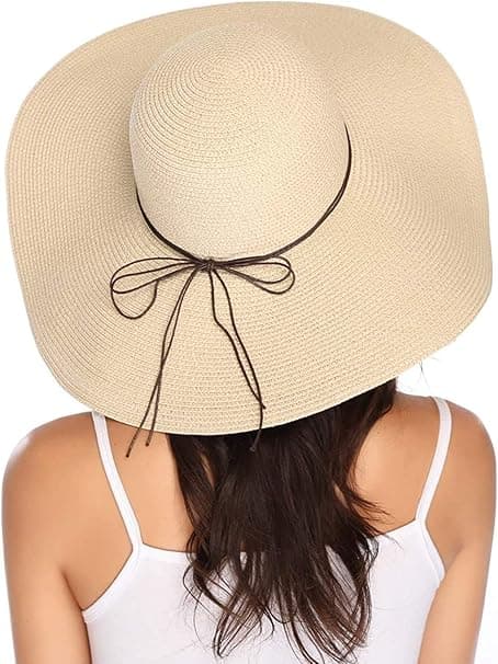 Dame Floppy Hat Solhat Bred Skygge Solhatte Åndbar Foldbar Rulle Op Strandhat Solhat UPF 50+