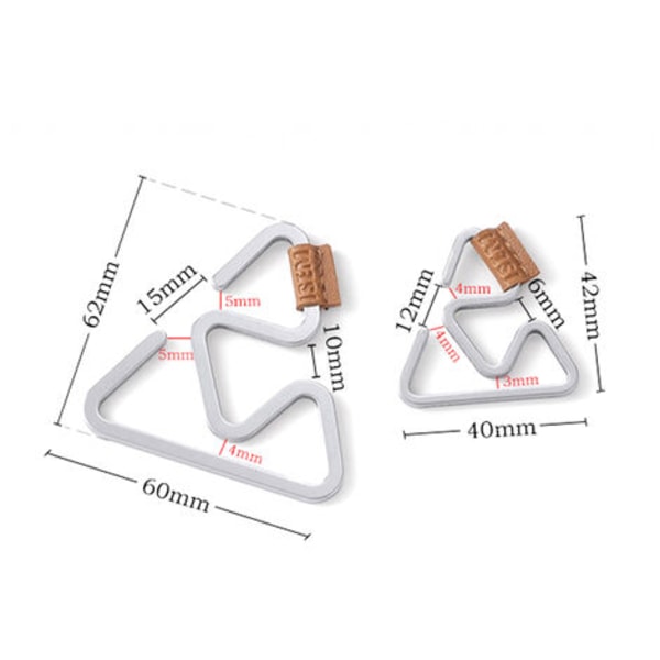 Stora 2-pack utomhus krokar i rostfritt stål