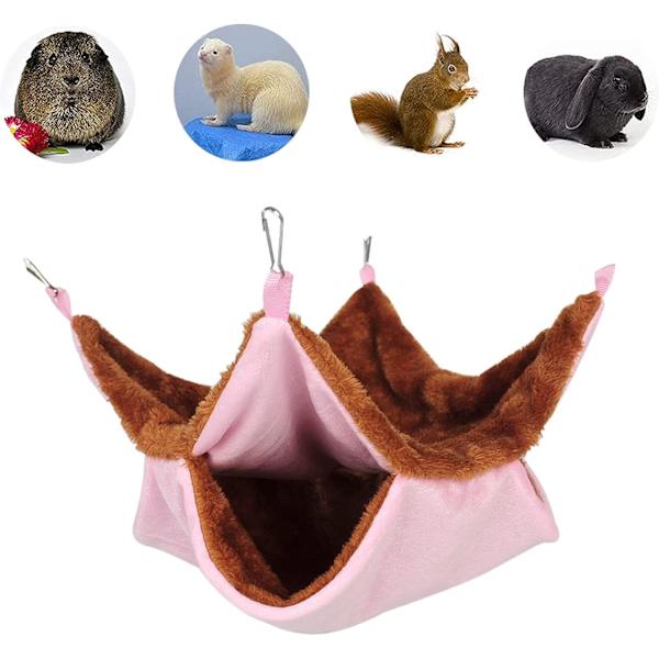 Dobbeltlags hengekøye for hamster, dobbeltlags hengekøye for hamster, dobbelt hengekøye for hamster, hengekøye for hamster, for små dyr som leker og sover