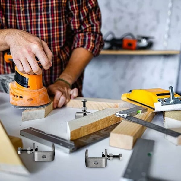 Serre joints C Tvingar Fixering Arbete Trä Tänger Robust i rostfritt stål tiger tiger snickeri (4 delar)