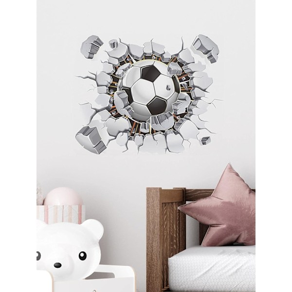 3d fotboll väggdekaler (40x50 cm) 2 st