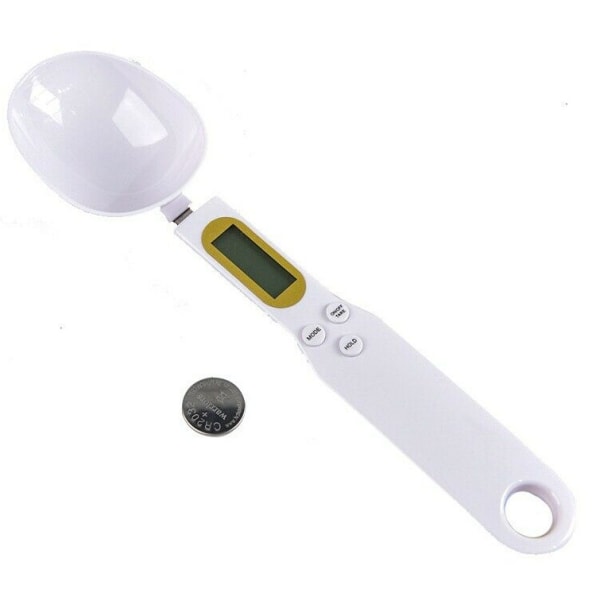 Digital spoon scale - Electronic measurement for precise weighing and dosing up to 0.1-500 grams - Also for liquids - LCD display - Animal feed scal