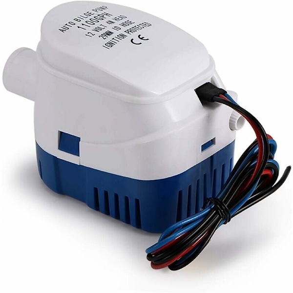 Linkityspumput, Automaattinen pumppu 12 V 1100 GPH Uppopumppu Navy Automaattinen pumppu Jaettu nestepumppu veneille, lammikoille, uima-altaille, 14510383mm