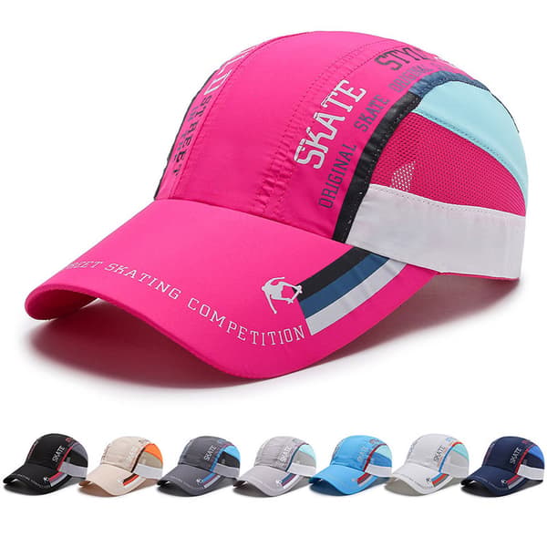 Sort-Justerbar Baseball Cap Golf Hat Motorcykel Trucker Cap Strapback Cap til Mænd Kvinder, Udendørs Skygge Hat