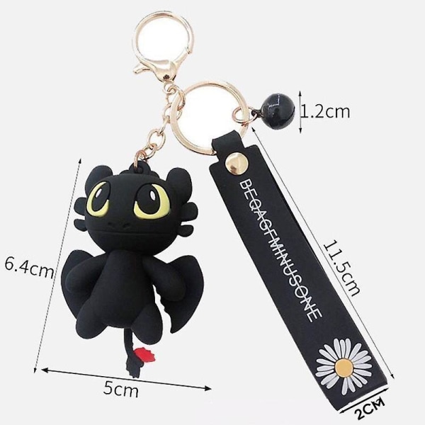 How to Train Your Dragon Keychain Anime Collectible Figure Cartoon Bag Key Chain Pendant Bag Noir