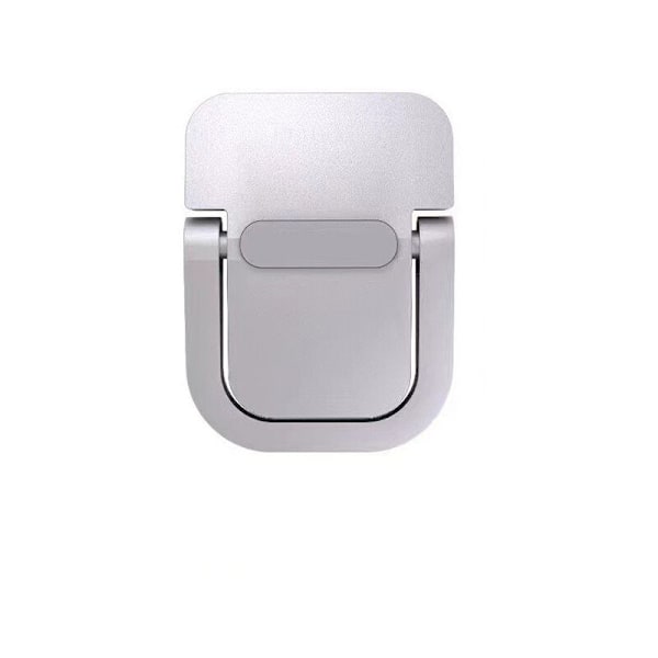 2-delat laptopstöd, hopfällbart stöd, självhäftande datorstöd, ergonomiskt och osynligt, kompatibelt med många laptops (silver)