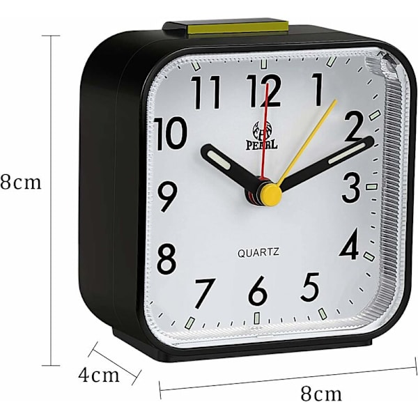 Morgenvækkeur, 3D Digital Quartz Analog Vækkeure, Lille Stille Ikke-tikende Rejsevækkeur, Ideelt Lys Vækkeur til Familie/Kontor