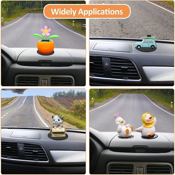 Pakke med 10 Sklisikre Matter for Bilens Dashbord, Vaskbar og Gjenbrukbar PU Gel for Oppbevaring av Telefon, Nøkkel, GPS, Solbriller, Mynter (8 x 8 cm)
