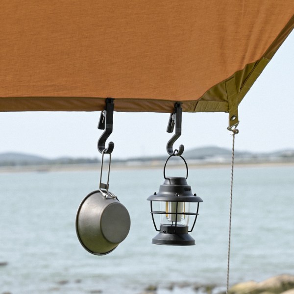 Utomhus tältklämma krok, lätt krok (8PCS), multifunktionell utomhus camping utrustning tillbehör för utomhus tält takduk klämma krok