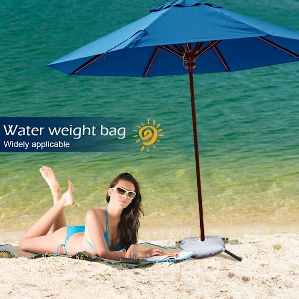 Parasolfod 10 kg, parasolfod, tung parasolfod 44cm, kontravægt pacrap, foldbar, bærbar, genanvendelig, egnet til parasoller, balkoner, strand