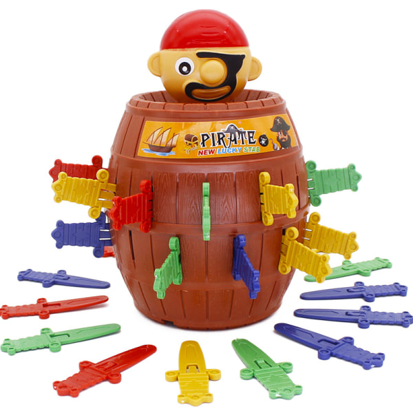 Pop-up Pirate Toy Pirate in the Barrel Roliga spel för barn (liten)
