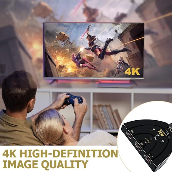 HDMI-switch HDMI-distributörkabel med 3 portar - HDMI-kabelswitch