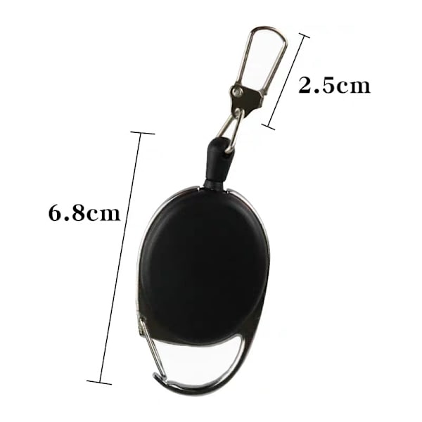 Holdbar stil LED-tilbaketrekk 65 cm lengde belteklips med fangering på 1
