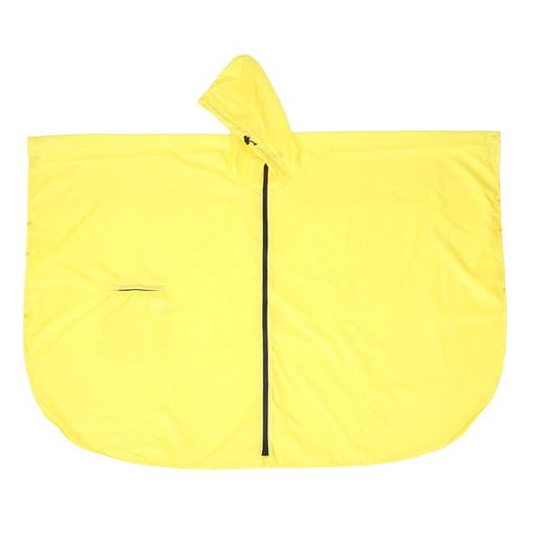 Regnjakke Poncho med Glidelåshette for Voksen Gul
