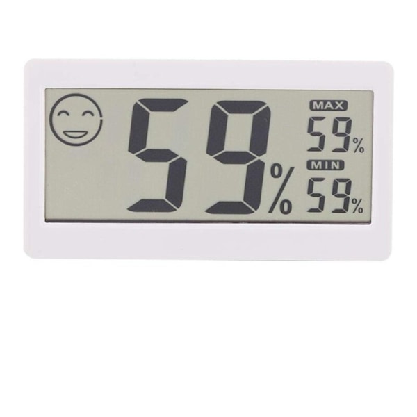 Digital hygrometertermometer, hushållstermohygrometer LCD-skärm Temperatur Fuktighet Tidsinspelare Monitor 2-i-1 mätare