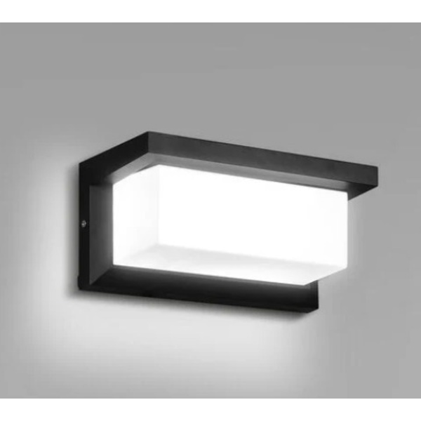 Lightess 12W LED væglampe udendørs vandtæt IP66 antracit firkantet væglampe metal skillevæg væglampe udendørs lys varm hvid LED væglampe