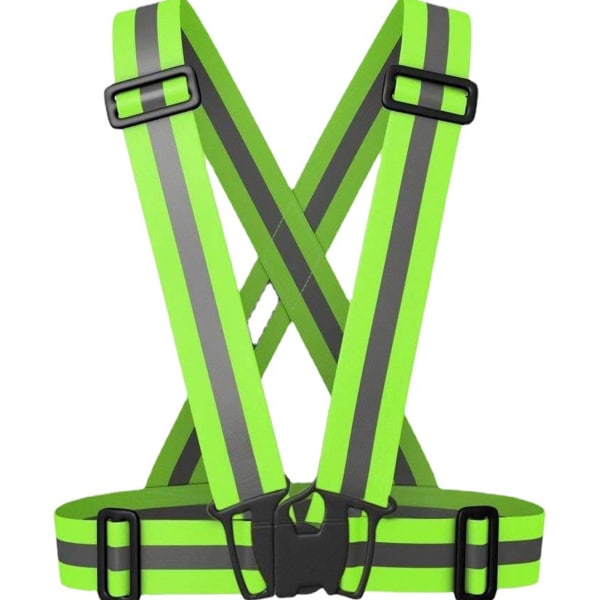 3M Refleksvest - Kryssstriper med justerbare flettede Hi Vis-stropper for løping, sykling og gåing - Laget med 3M Scotchlite