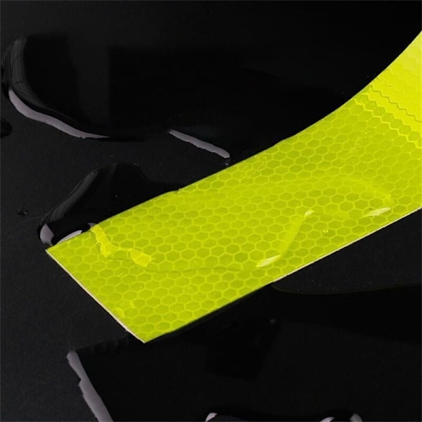 2 kpl Fluoresoiva keltainen 5 cm 3M liimattava ja leikattava - säänkestävä heijastinteippi - varoitusteippi, heijastava ja itseliimautuva - turvamerkintä