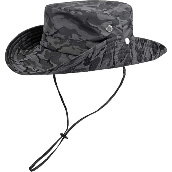 Fiskehat Åndbar Solbeskyttelse Boonie Hat Bred Skygge Safari Solhat