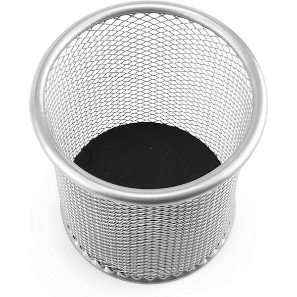 Hopea metalli kynäteline - Pyöreä metalli kynäteline - Verkkokynäteline - 10*9cm (1 kpl)