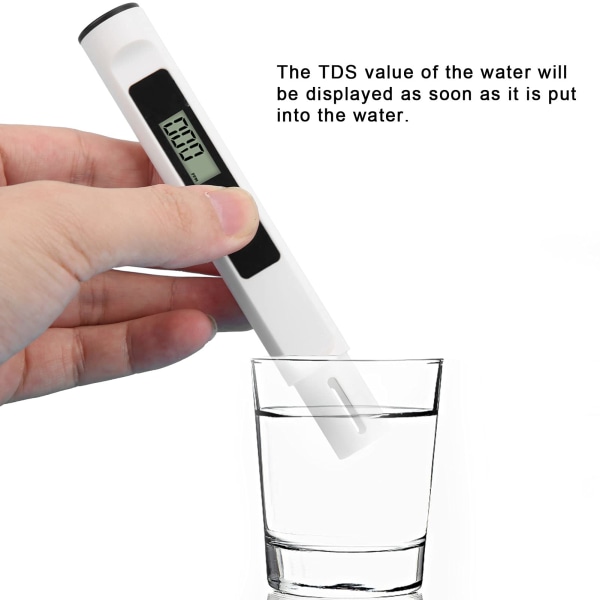 M3 Digital Vattenkvalitetstestare, 0-9990ppm Digital Vattenkvalitetstestare, Vattenpenna Detektor