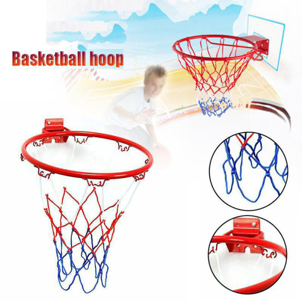 Indoor and outdoor hanging children's basketball frame diameter 25/32/45CM kindergarten basketball hoop with net screws(32cm)