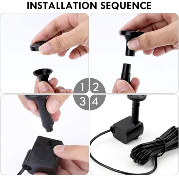 Solcellsdriven fontänpump, flytande trädgårdsfontän med 4 munstycken, solpanelkit för damm, fontän, 1.2W