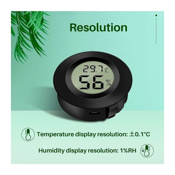 3-pak Hygrometer Digitalt Termometer LCD-skærm Fugtighedsmåler til Affugter Form Form Babyværelse Drivhus