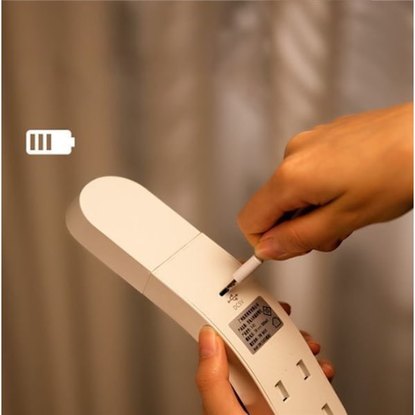Leselampe, nattlys, oppladbar LED-nattlys, skaplampe, bevegelsessensor, leselampe for barn, 3 moduser, varmt hvitt, leselampe L