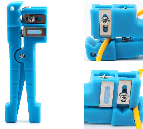 Wire Stripping Tool, 45-163 45-162 Fiber Optic Sheath Stripper Koaksialkabel Stripping Stripper Kabel Stripping Cutter Tool(45-163- Blå)