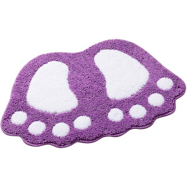 Sklisikker badematte, baderomsdusjmatte store føtter lodne teppe absorberende gulvmatte dørmatte (40*60CM, lilla)