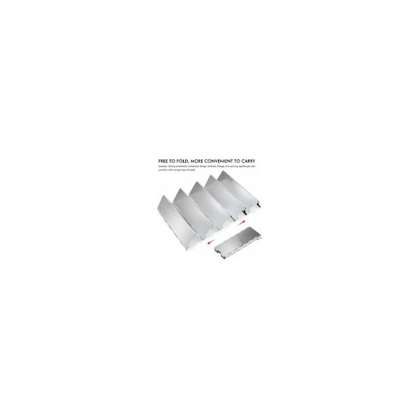 10 Panel Sammenleggbar Vindskjerm i Aluminiumlegering for Camping