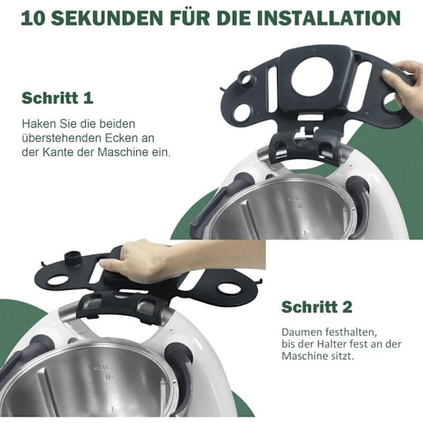 Organisationsstand til Thermomix TM6/TM5 tilbehør – til opbevaring af låg/spatler/piskeris/rengøringsbørster osv. Multifunktionel stand