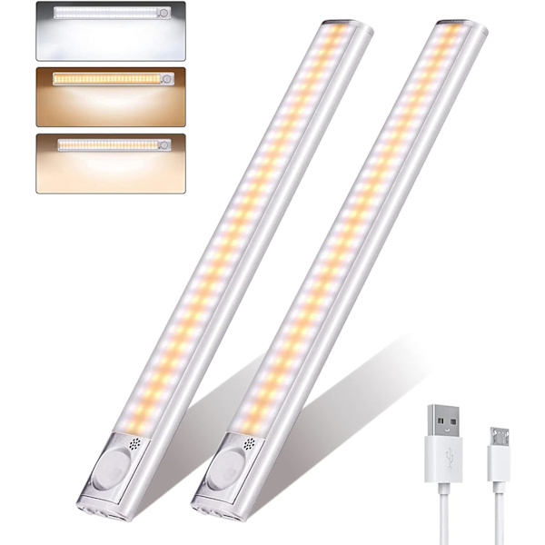 160 LED USB-laddningsbar rörelsesensor inomhus, rörelsesensor skåpbelysning, LED-innerbelysning med detektorlampa P