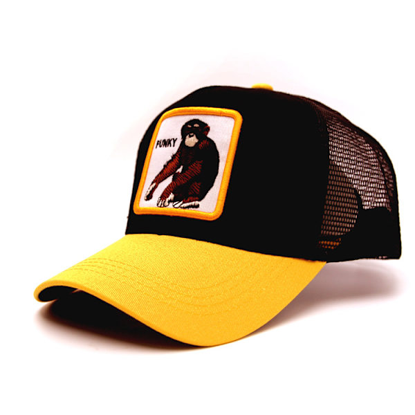 Unisex Dyreprint Trucker Baseball Cap Mesh Snapback Hip Hop Hat Sjimpanser