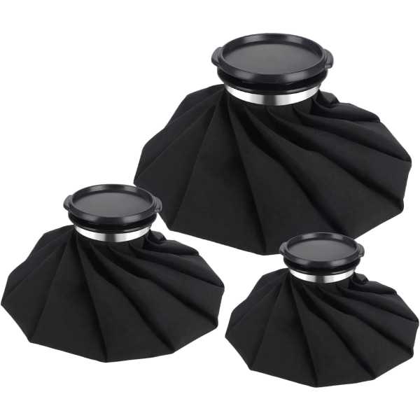 Isbitspåse [15Cm, 23Cm, 28Cm] Återanvändbar Varm/Kall Isförpackning För Huvud, Rygg, Nacke, Axel, Etc. Sportsskador Smärtlindring, 3-pack