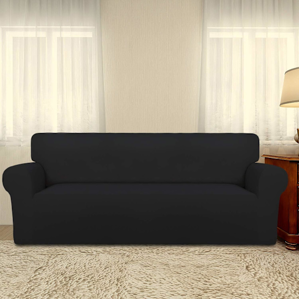 Super elastisk sofaovertræk - Spandex skridsikkert blødt sofabetræk, vaskbart møbelbetræk med skridsikkert skum og elastisk bund til børn, kæledyr (Sofa, B