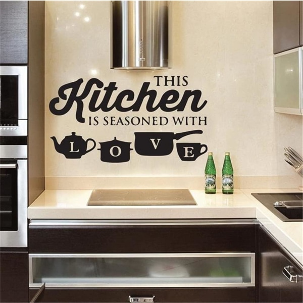 Dette kjøkkenet er krydret med kjærlighet veggklistremerker Kitchen Decorati