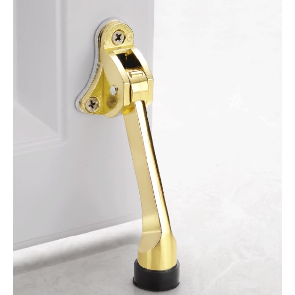 Gold 2 Pieces Door Stoppers,Zinc Alloy Door Stoppers,Door Stopper,With Soft Rubber Bumpers and Screws for Office Garage Door