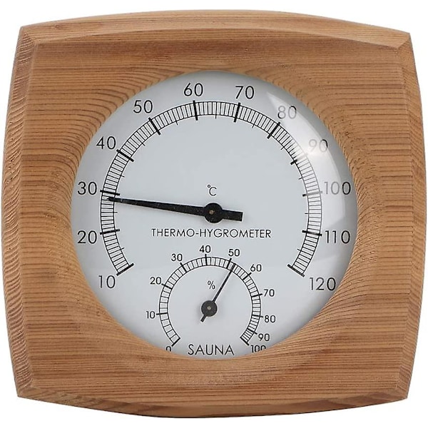 Termometer / hygrometer, Inomhus Trä 2-i-1 För Bastu Bastu Thermo-hygrometer Termometer