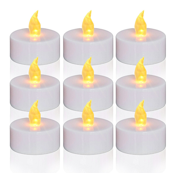 24-pakning flammefri LED-lys, varmt hvitt, batteridrevet, lang levetid, bryllup, høytid, fest, hjemmedekor