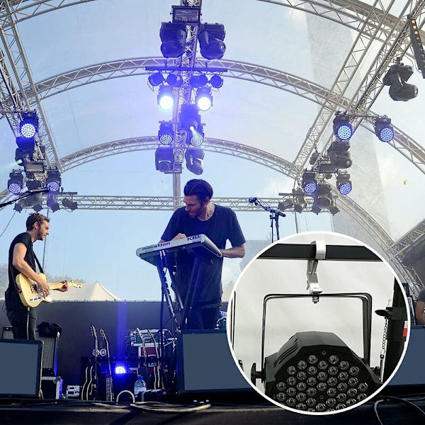 2 st scenljusklämmor i metall C-klämma fäste för DJ tung scenljus strålkastare Par Moving Head LED strålkastare scenljustillbehör