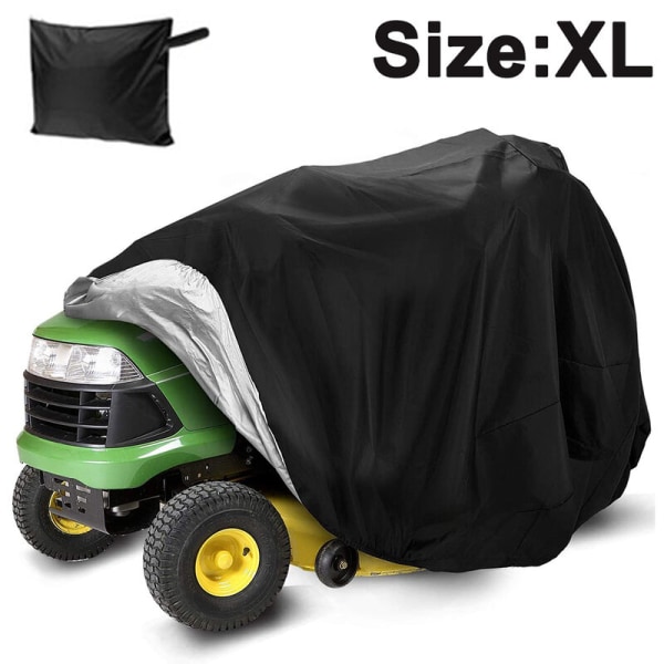 Gressklipperdeksel - Traktordeksel passer til dekk opptil 54" lagringsdeksel Heavy Duty 210D polyester Oxford, UV-beskyttelse Universal passform med snøring og C