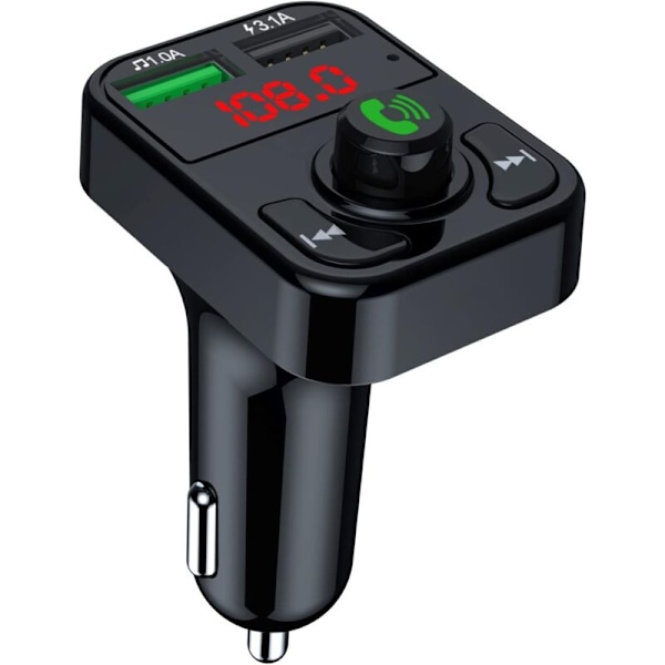 Bluetooth bil kit bil transmitter Bluetooth håndfri afspiller 3.1A hurtig opladning