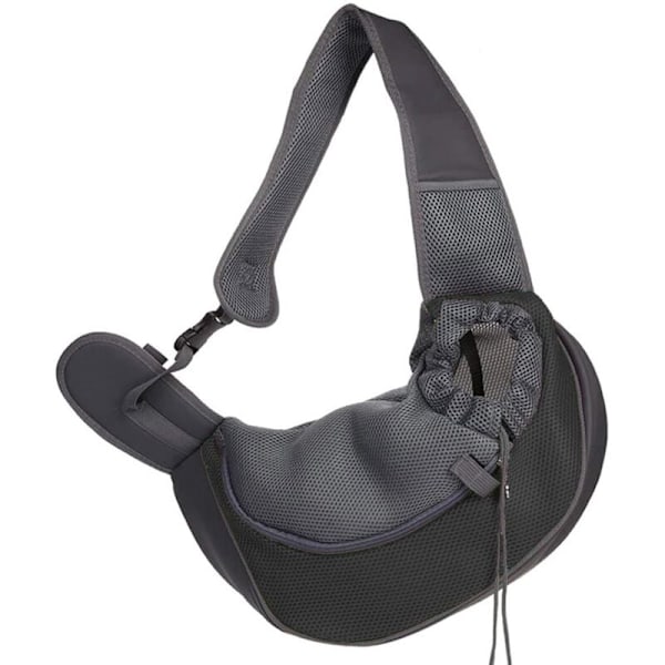 Bærbar transportveske hund skulderveske pustende med hund og katt valp skulder for kjæledyr sling bag justerbar transportveske for små dyr hund, s