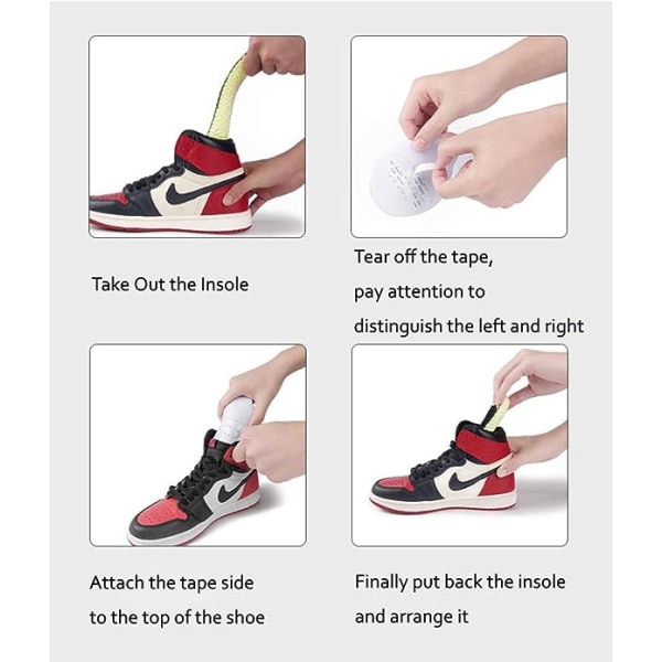 4 par skrynkelskydd för sko (lämplig för kvinnor