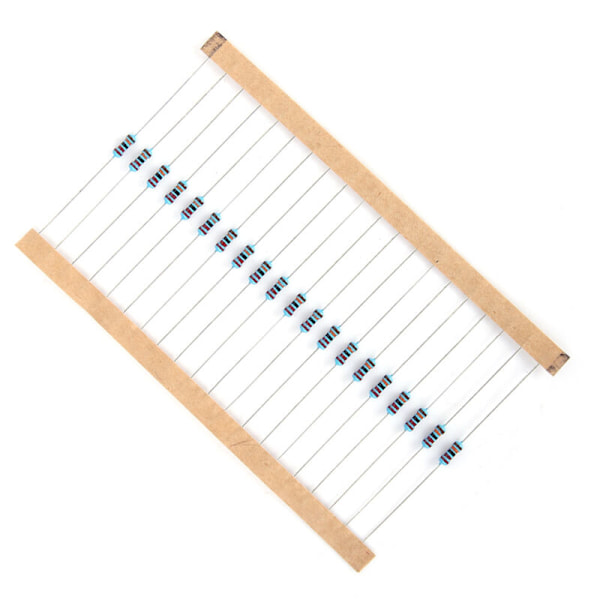 Sæt med 600 metalfilmmodstande 1/4 W 1 % 10 Ω-1 m 30 Assorterede modstandsværdier, 20 stykker af hver